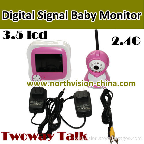 3.5 Inch 2.4G Wireless Baby Video Monitor Supporting Two Way Intercom, Digital Signal, Distance 300m (NC-830S)